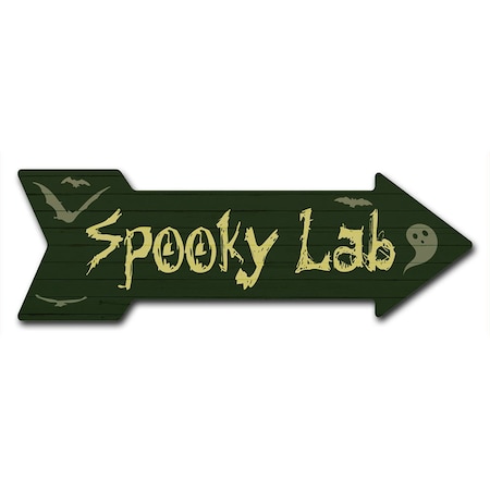 Spooky Lab Arrow Decal Funny Home Decor 30in Wide